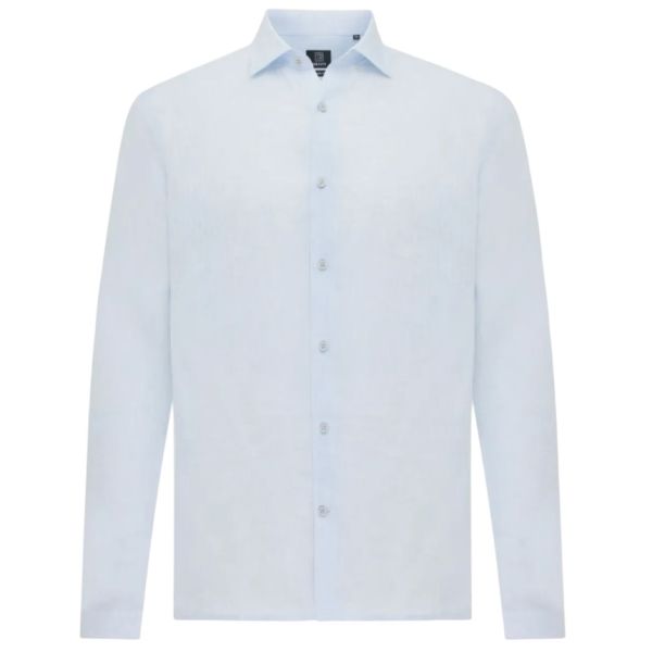 Genti Houston Overhemd Licht Blauw