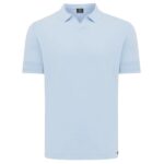 Genti No Buttons Polo Licht Blauw