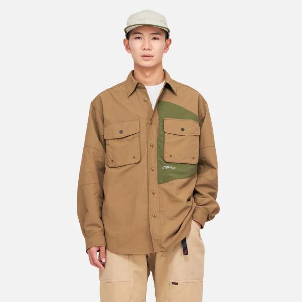 Gramicci Nylon Brentwood Overshirt Bruin