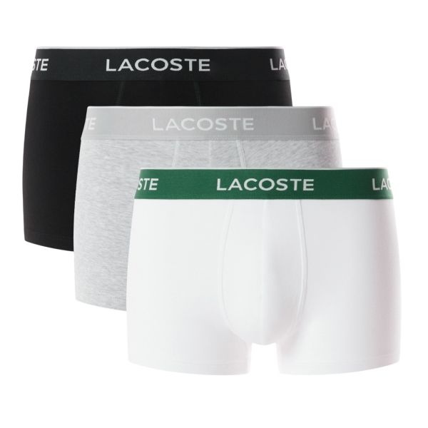 Lacoste Stretch 3-Pack Boxer Wit/Grijs/Zwart