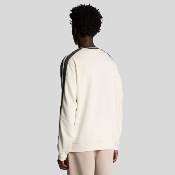 Lyle & Scott Contrast Taped Sweater Off White