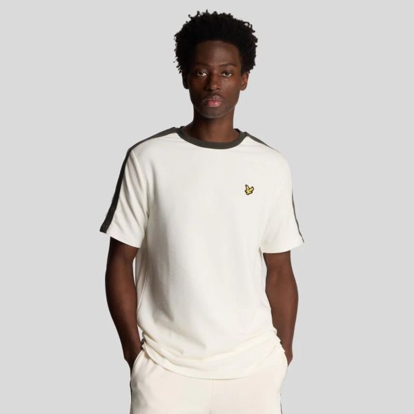 Lyle & Scott Contrast Taped T-shirt Off White