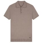 Malelions Knitted Polo Beige