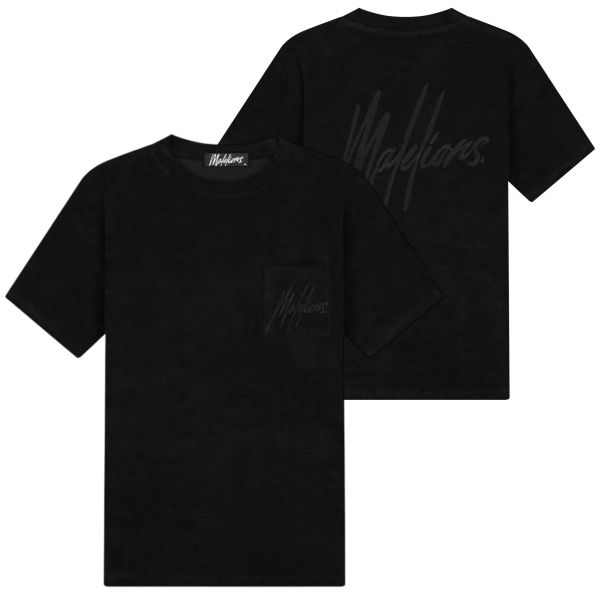 Malelions Signature Towelling T-shirt Zwart