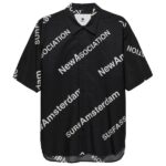 New Amsterdam Surf Association Logo Printed Overhemd Zwart