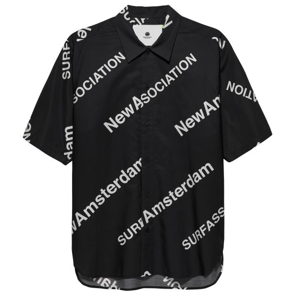 New Amsterdam Surf Association Logo Printed Overhemd Zwart