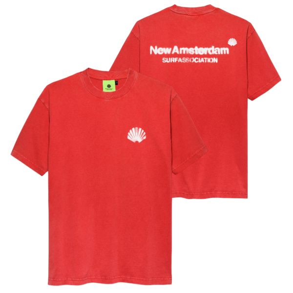 New Amsterdam Surf Association Sprayed Logo T-shirt Rood