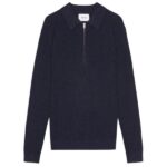 NN.07 Hansie Zip Longsleeve Polo Navy