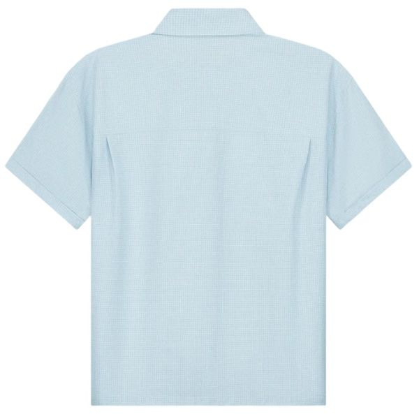 Olaf Boxy Mini Check Overhemd Licht Blauw