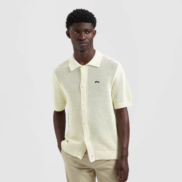 Olaf Knit Polo Licht Geel
