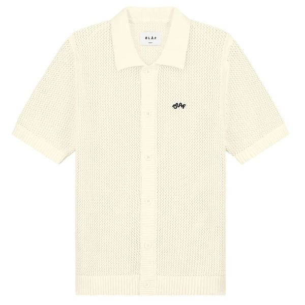 Olaf Knit Polo Licht Geel