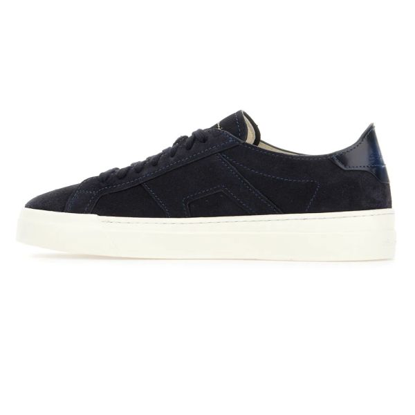 Santoni Double Buckle Signature Suède Sneaker Navy