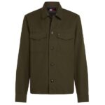Tommy Hilfiger Cotton Nylon Overshirt Donker Groen
