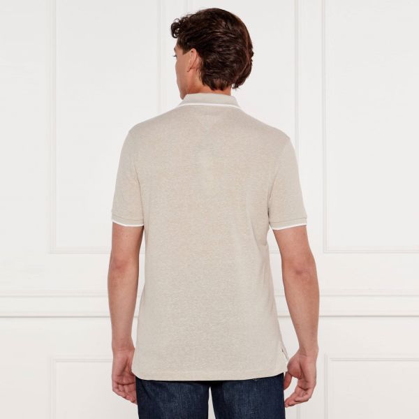 Tommy Hilfiger Linen Pique Regular Polo Beige