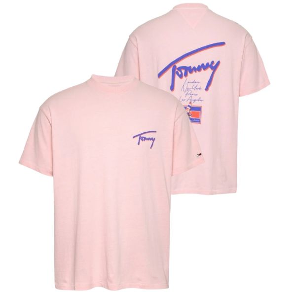Tommy Jeans Faded Graphic T-shirt Roze