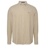 Tommy Jeans Linen Blend Overhemd Bruin