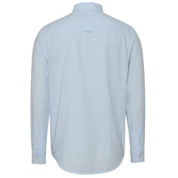 Tommy Jeans Linen Blend Overhemd Licht Blauw