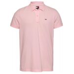 Tommy Jeans Slim Placket Polo Roze