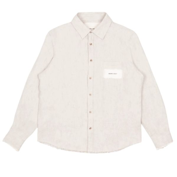 Bram's Fruit Distressed Linen Overhemd Beige