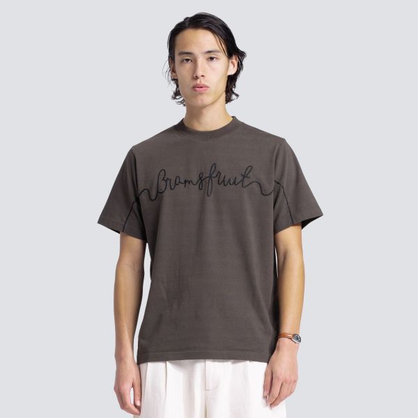 Bram's Fruit Garden Hose Chain Stitch T-shirt Antraciet