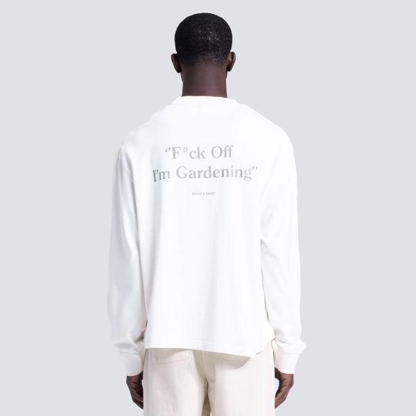 Bram's Fruit Gardening Distressed Longsleeve T-shirt Wit