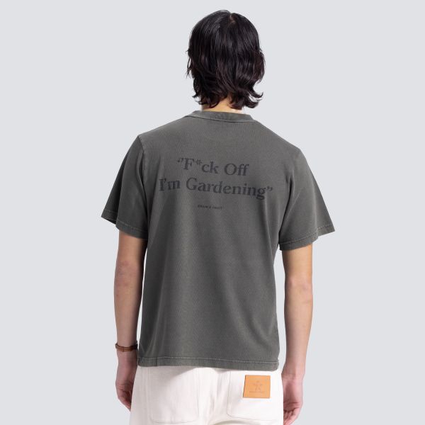 Bram's Fruit Gardening Distressed T-shirt Antraciet