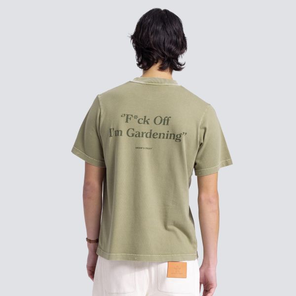 Bram's Fruit Gardening Distressed T-shirt Licht Groen