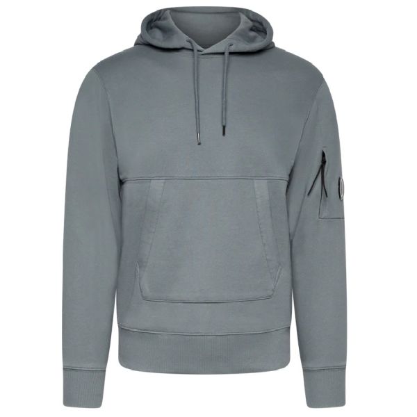 CP Company Diagonal Raised Fleece Lens Hoodie Blauw