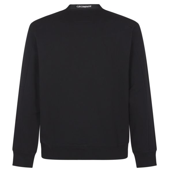 CP Company Diagonal Raised Fleece Lens Sweater Zwart