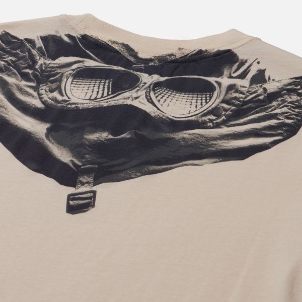 CP Company Goggle Print Back T-shirt Beige
