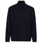 CP Company Lambswool GRS Turtleneck Knit Sweater Navy