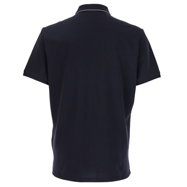 CP Company Stretch Piquet 2-Button Logo Polo Navy