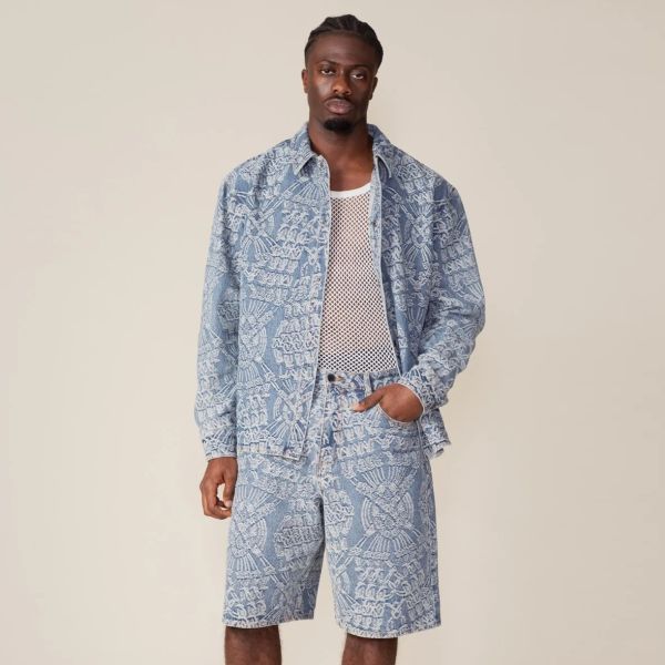 Daily Paper Macrame Rahul Overshirt Blauw | Mezaldy.com