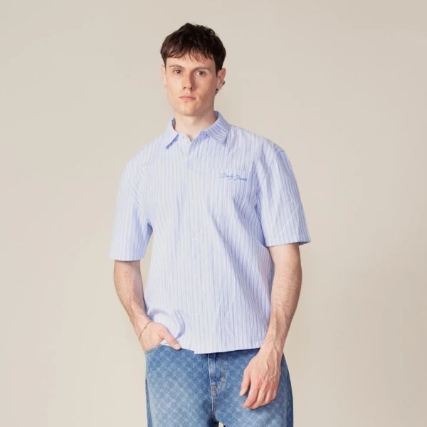 Daily Paper Stripe Overhemd Blauw