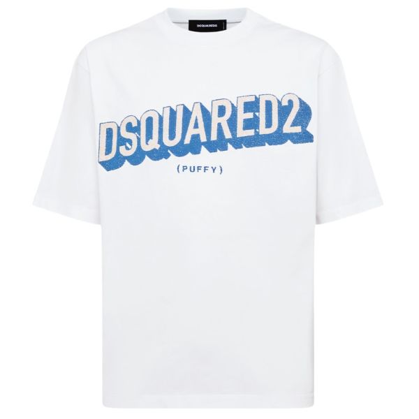 Dsquared2 Loose Fit 3D T-shirt Wit