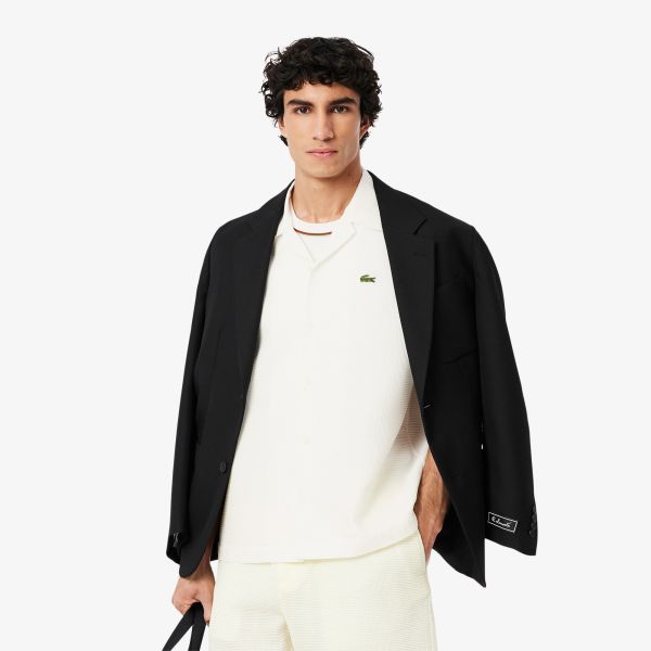 Lacoste Waffle Knit Overhemd Off White