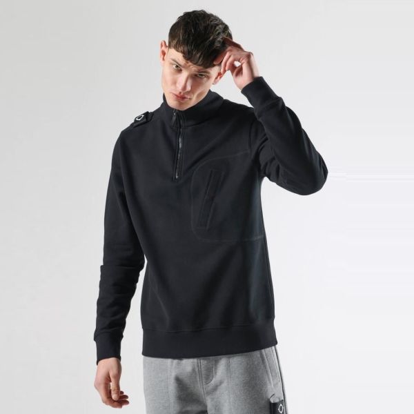 Ma.strum Edge Quarter Zip Sweater Zwart