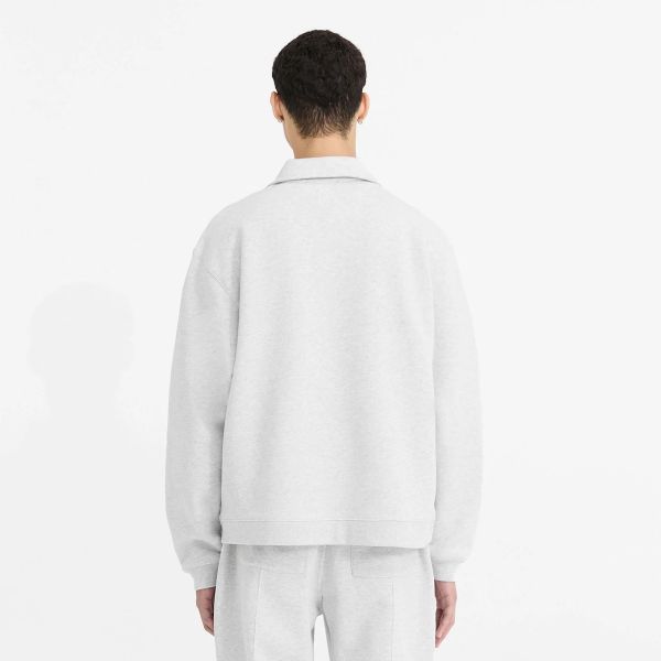 Represent Initial Boxy Quarter Zip Sweater Grijs