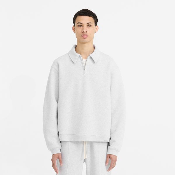 Represent Initial Boxy Quarter Zip Sweater Grijs