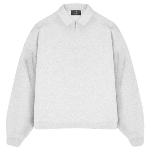 Represent Initial Boxy Quarter Zip Sweater Grijs