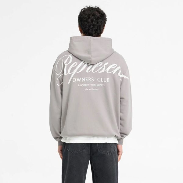 Represent Owners Club Script Hoodie Grijs