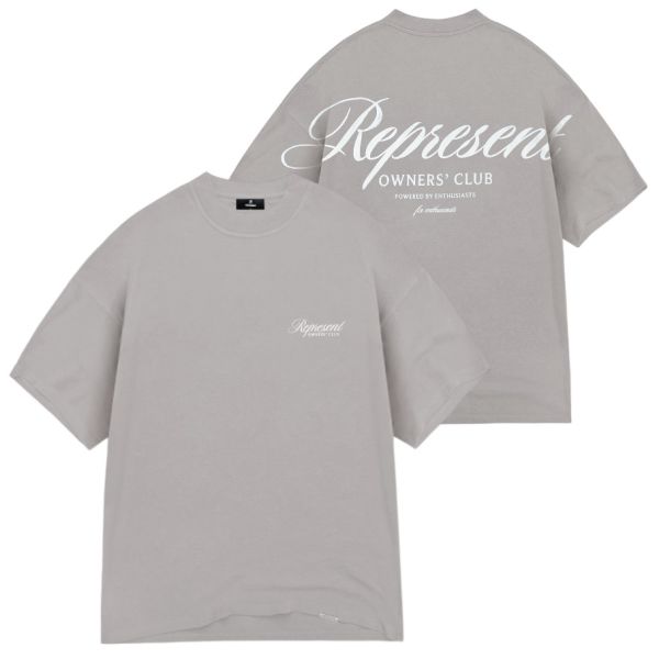 Represent Owners Club Script T-shirt Grijs