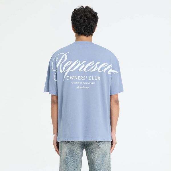 Represent Owners Club Script T-shirt Licht Blauw