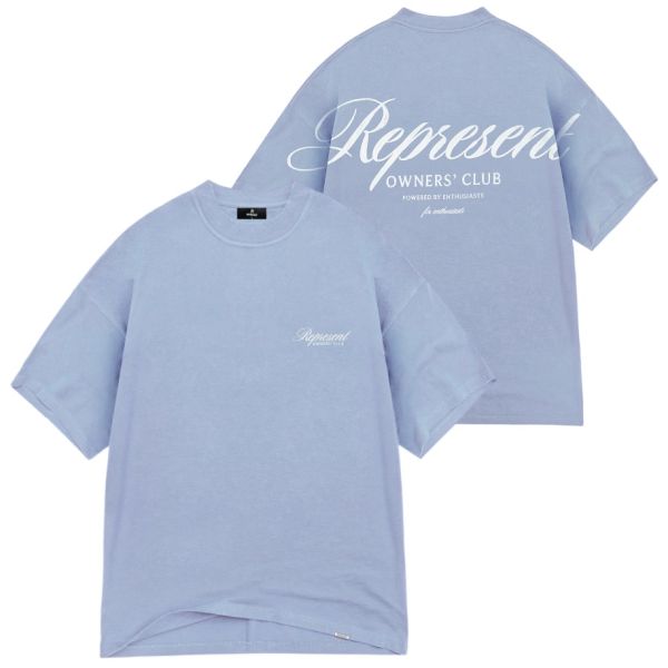 Represent Owners Club Script T-shirt Licht Blauw