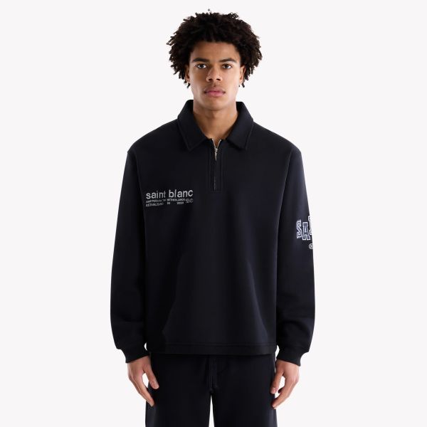 Saint Blanc Dynamic Quarter Zip Sweater Zwart