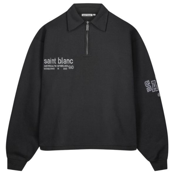 Saint Blanc Dynamic Quarter Zip Sweater Zwart