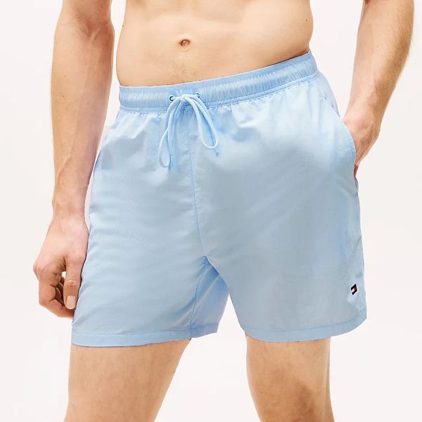 Tommy Hilfiger Medium Drawstring Zwembroek Licht Blauw