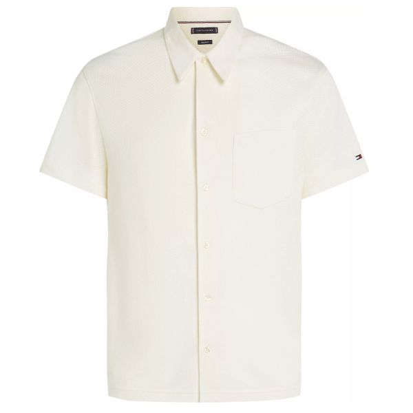 Borstzak Tommy Hilfiger Shirt Heren Wit Tommy Hilfiger Open Knit