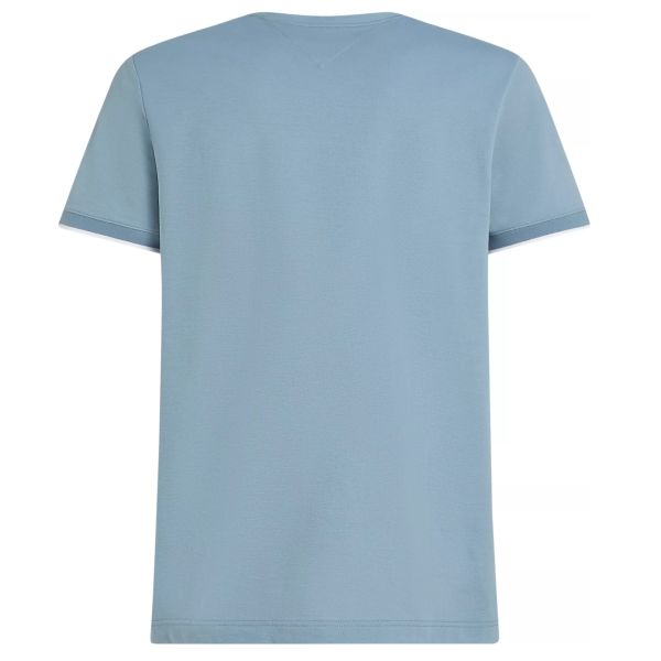 Tommy Hilfiger Performance Tipped T-shirt Licht Blauw