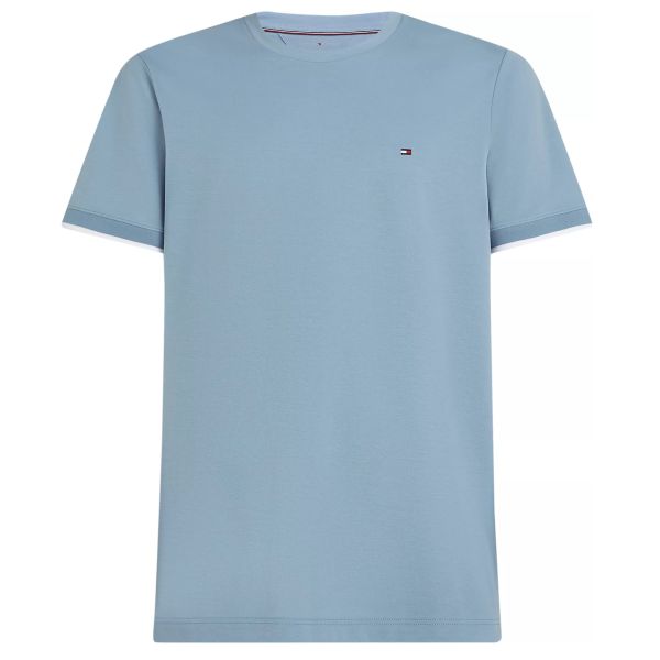 Tommy Hilfiger Performance Tipped T-shirt Licht Blauw